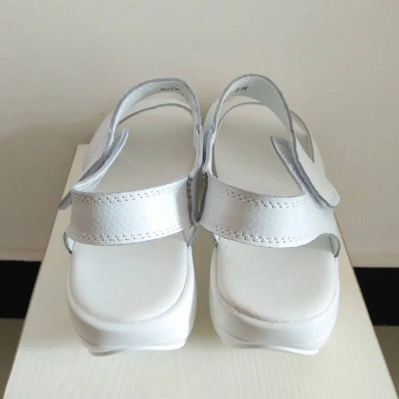 E TOY WORD Summer womens sandals White/Black Wedge Open Toe Sandals Women Breathable Sandals Platform Sandalias Mujer 2019