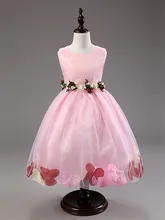 2017 Mid calf Sale Dress Summer High grade Wedding Dresses Children Embroidered Party Dresse Bridesmaid Kids