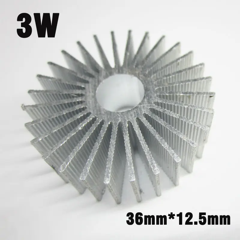 10pcs 3W LED Radiator Cooler, D36mm H12mm Cylinder Aluminum Profile Heat Sink For 1W 3W 5W High Power LED Lamp DIY Accessories