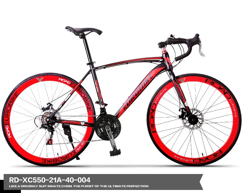 Discount New X-front brand 21/27 speed racing bike 700C*49cm steel frame bicycle alloy pedal cycling disc brake bicicleta road bike 8