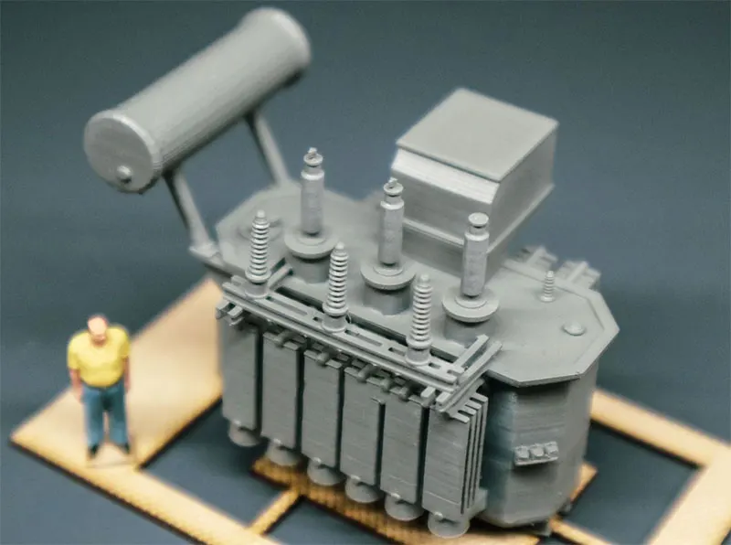 

1/87 Three-phase Oil-immersed Transformer Power Station Sand Table Scene Construction Train Railway Model Ho Scale