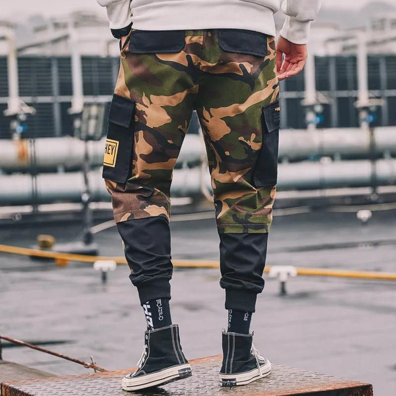 Осенние мужские тактические военные штаны для бега, повседневные камуфляжные штаны с несколькими карманами, Харадзюку, спортивные штаны
