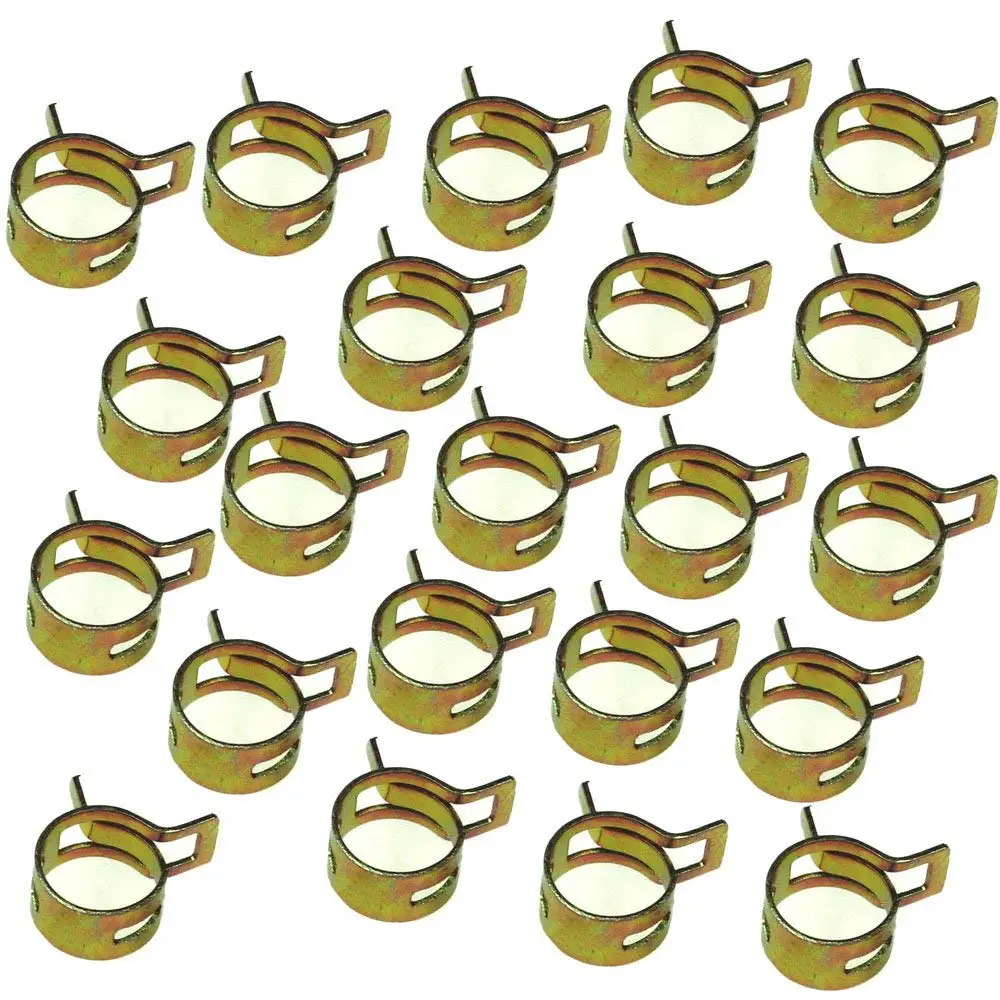 Free Shipping Fuel Line Hose Tubing Spring Clips Clamps 13mm Steel Band