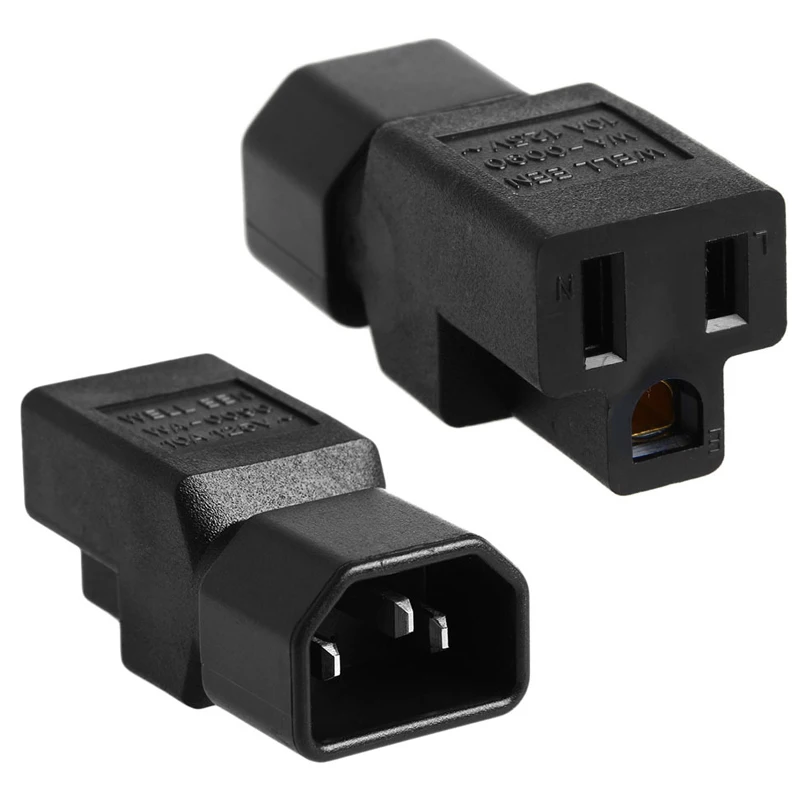 IEC 320 C14 to US Female American Standard Universal Socket C13 AC PLUG CONVERTER Power Adapter Connector Adaptor Adaptador | Электроника