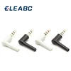 Tapón para auricular jack estéreo de 3,5mm, conector adaptador de enchufe de conectores de Audio, 3, 4 pole, 3,5, niquelado, 90 grados, negro y blanco, 10 Uds. ► Foto 1/6