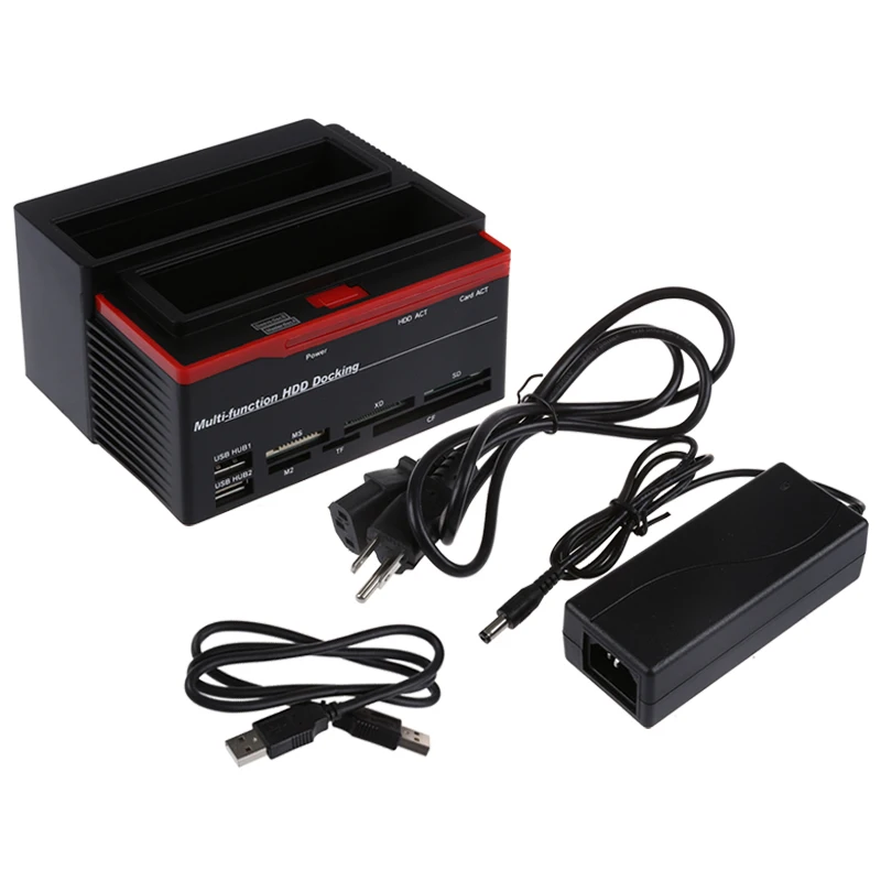 

COTS-2.5/3.5 "SATA IDE HDD Docking Station cloned USB 2.0 HUB(Card reader MS / M2 / XD / CF / TF)