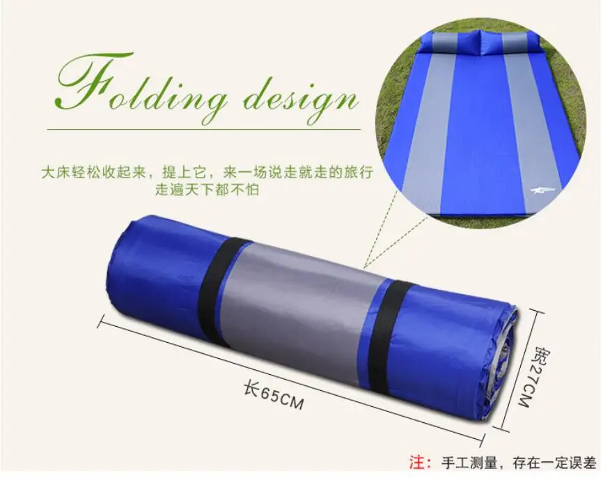 Camping inflable carpa Mat mamá almohadillas con almohada colchón de aire Utralight camping mat coche cama de viaje a prueba de humedad pad