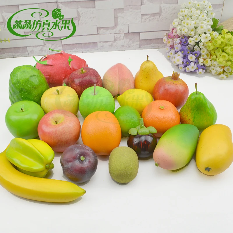 

High artificial fruit model fake fruit mangosteen for for apple lemon kitchen cabinet home decoration photography props