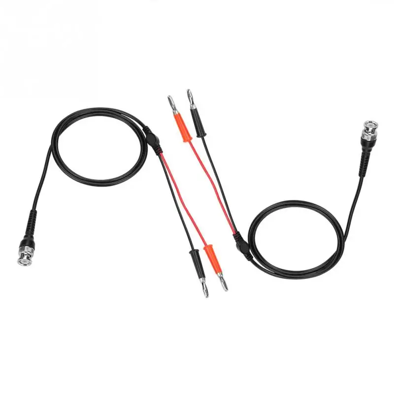 Conector BNC Macho Plástico Negro Con Doble Jack Banana - Para Cables De Osciloscopio, Sin Soldadura