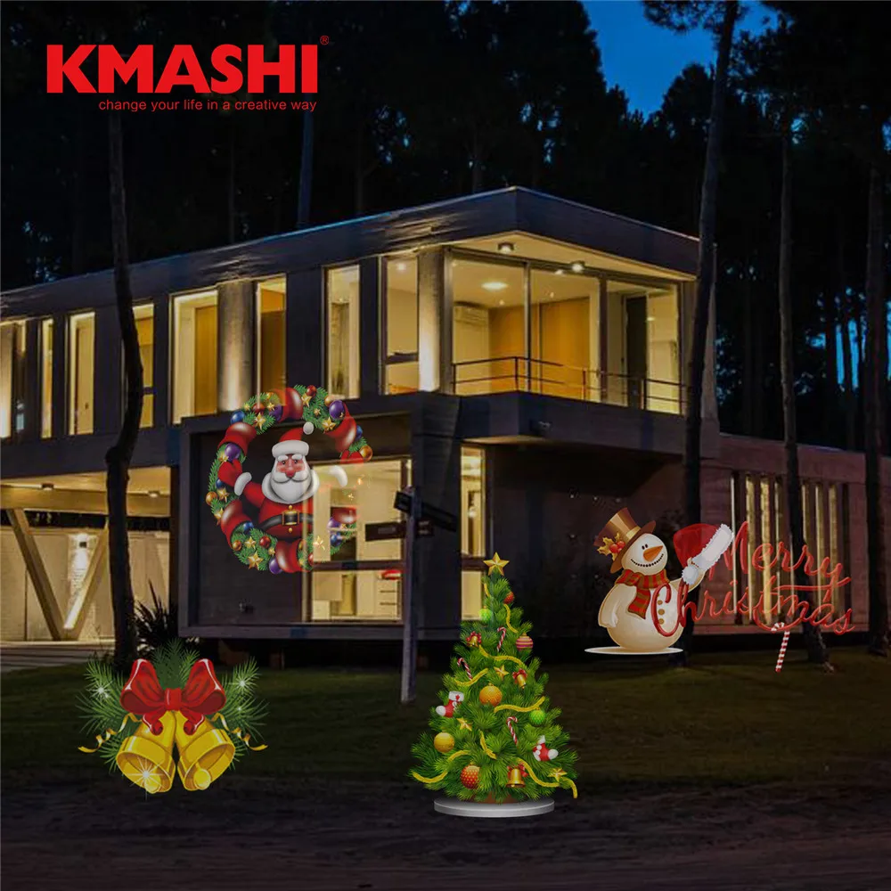 Kmashi Projector Lights 16 Pattern Gobos Garden Lighting Waterproof