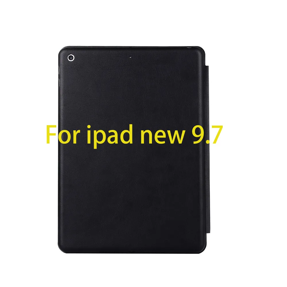 Чехол для планшета для нового iPad 9,7 дюймов, 1:1 из искусственной кожи, защитный чехол для iPad Apple Air 1, умный чехол с функцией автоматического сна/пробуждения - Цвет: Black-new 9.7