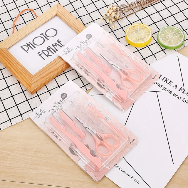 Best Price Portable 5pcs Professional Makeup Eyebrow Tools Female Eyebrow Eyelash Trimmer Ear Spoon Scissors Kits Face Makeup Accessories Best Price Portable 5pcs Professional Makeup Eyebrow Tools Female Eyebrow Eyelash Trimmer Ear Spoon Scissors Kits Face Makeup Accessories