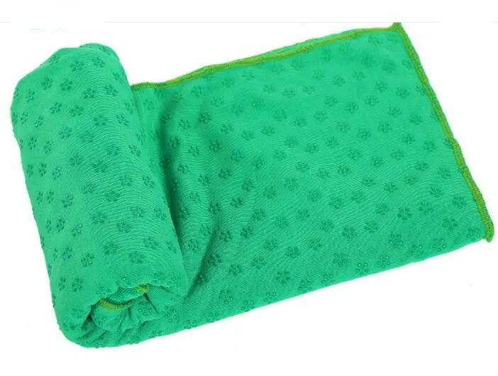 Нескользящий коврик для йоги полотенце Противоскользящий коврик для йоги из микрофибры Размер 183 см* 61 см 72 ''x 24'' технические салфетки одеяла для Пилатес фитнес - Цвет: Зеленый