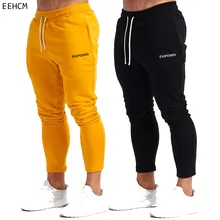 Новинка, повседневные мужские спортивные штаны из хлопка для фитнеса, фирменные спортивные штаны, спортивные штаны, мужские тренировочные штаны для футбола, спортивные штаны для бега