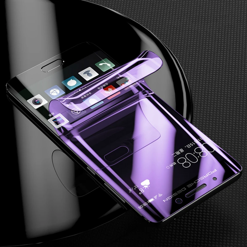 Для IPhone X 6 6s 7 8 Plus XR XS Max полное покрытие защита экрана силиконовая ТПУ пленка