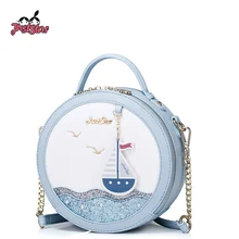 Распродажа, женская сумка из искусственной кожи JUST STAR, женская маленькая модная сумка-тоут на плечо, женская сумка для отдыха, морская круговая сумка-мессенджер