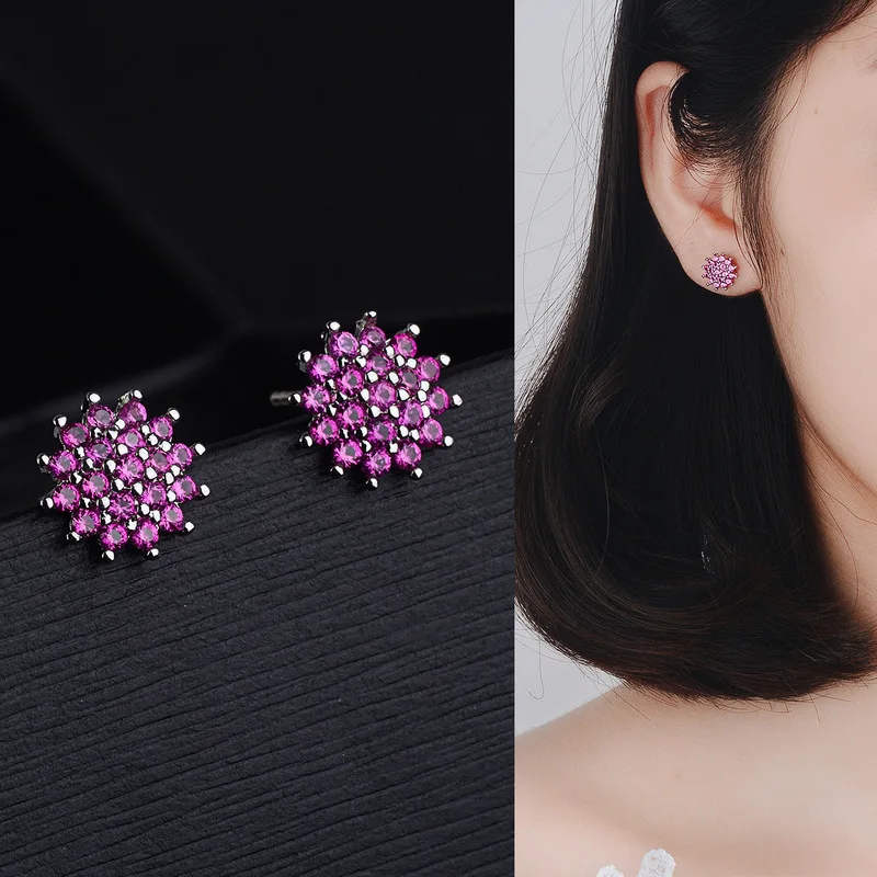 

925 silver earrings, Zircon earrings Jewelry & Accessories, Fashion Jewelry, Stud Earrings