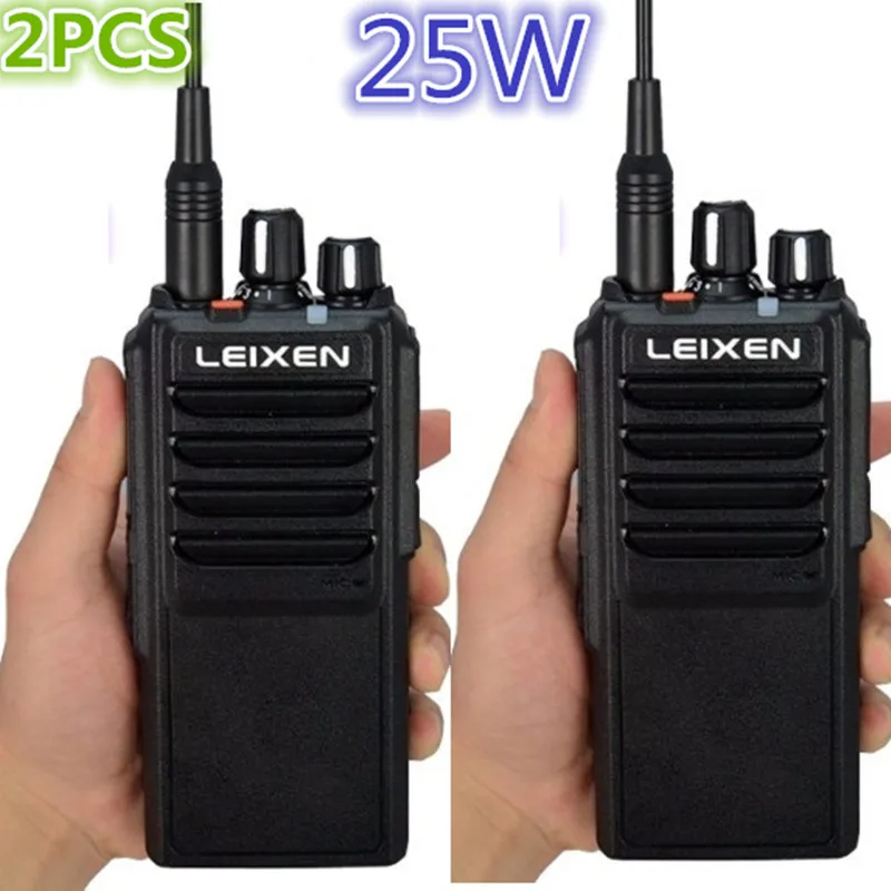 2 шт длинный диапазон 25 Вт Высокая мощность LEIXEN VV-25 WalkieTalkie 10-30 км двухстороннее радио портативный приемопередатчик