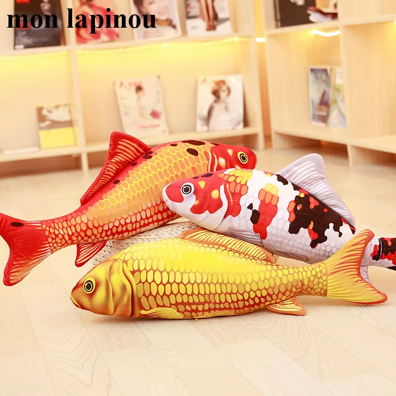 

Mon Lapinou Koi Plush Toys Stuffed Soft Fish Doll Soft Koi Pillow Plush Goldfish Cushion Cat's Toys