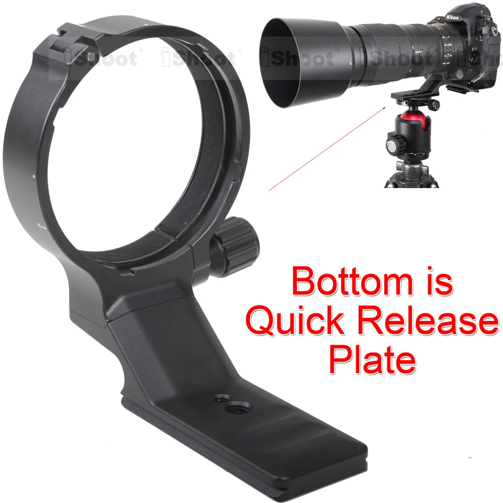 Lens Collar Support Tripod Mount Ring with Quick Release Plate for