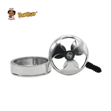 Новое поступление серебряная металлическая чаша для кальяна с одной ручкой ''MS'' уголь для кальяна держатель теплохранитель плита