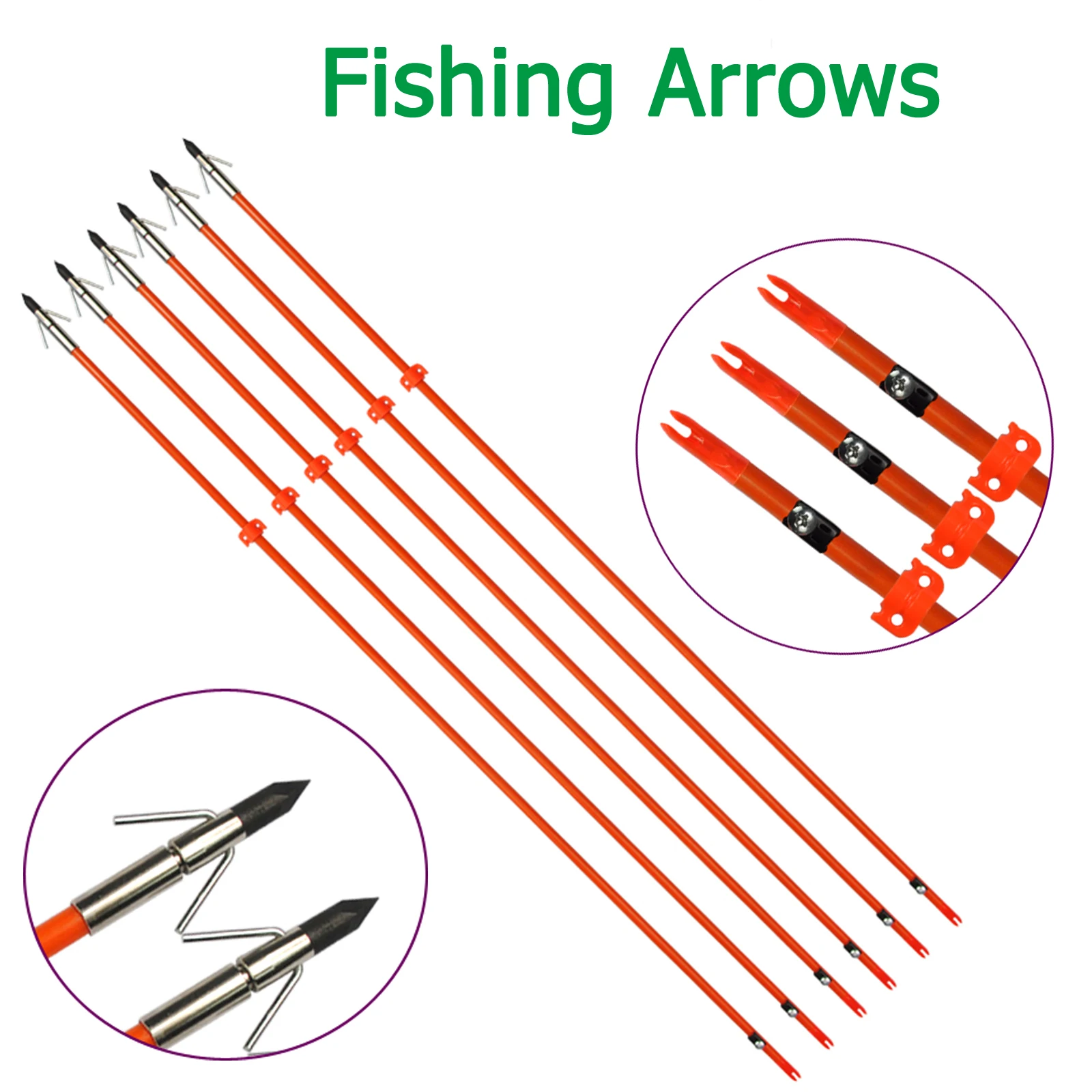 32 inch Fishing Hunting Arrows Bow Orange Fiberglass Shaft +Steel Broadhead for Outdoor Hunting 32 inch Fishing Hunting Arrows Bow Orange Fiberglass Shaft +Steel Broadhead for Outdoor Hunting