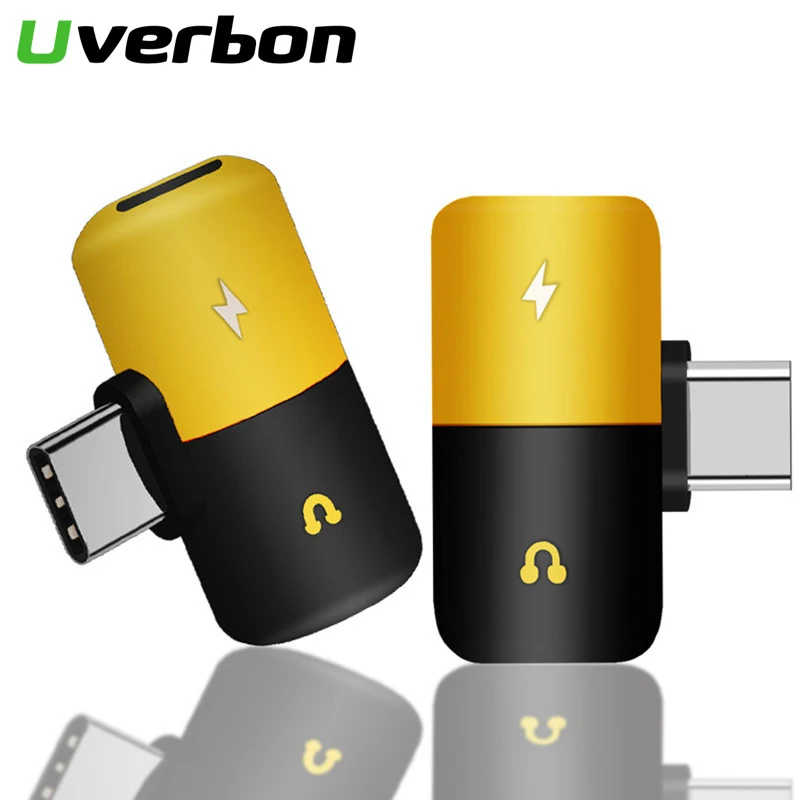 Kopen Dual Hoofdtelefoon Jack Type c Adapter 2 In 1 Audio Charger Voor Samsung HTC Huawei Splitter Audio Converter Voor Xiaomi mi8 Chraging