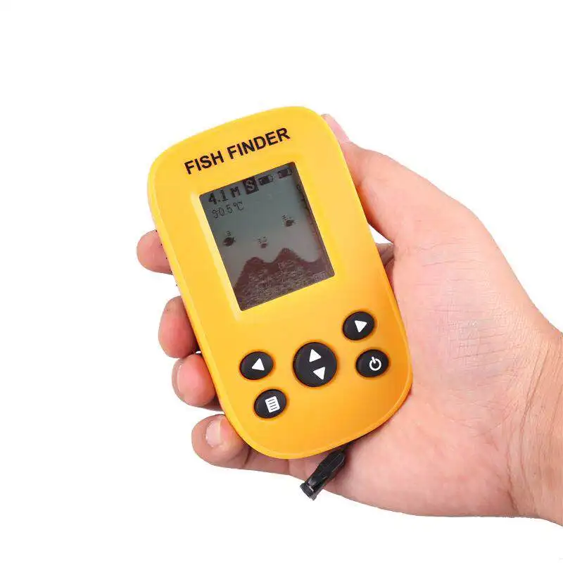 

Hu ying Portable Sonar Alarm Fish Finder Sounder 0.7-80M Transducer Sensor Depth Finder With Russian Manua Battery Deliver