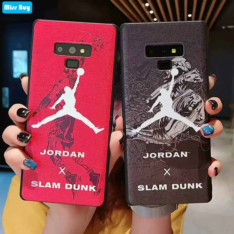 

Fashion Jordan Air Jump Man Soft TPU Case For Samsung galaxy Note 9 8 S9 S8 Plus Cover For iPhone 6 6S 7 8 Plus X Xr Xs Max Capa
