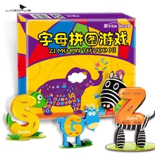 Lagopus детские 3D Алфавит животных головоломка образовательные игрушки Обучающие инструменты игрушка для детей Волшебный, интеллектуальный пазл игра для детей Новинка