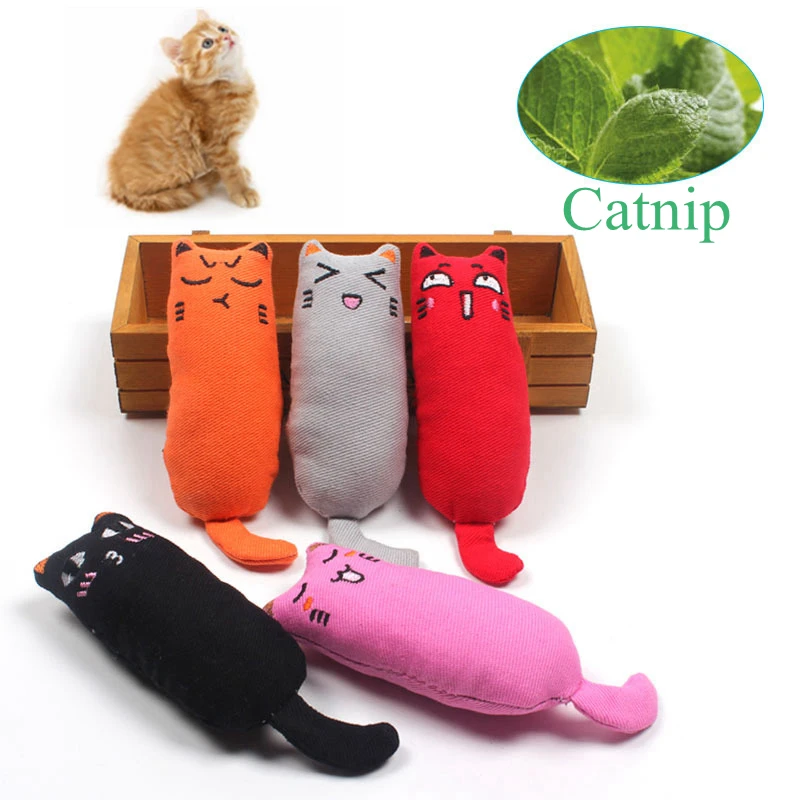 

Multiple Colors Cute Pillow Scratch Crazy for Cat Kitty Kicker With Catnip Cat Toys Teeth Grinding Toys Pet Supplies