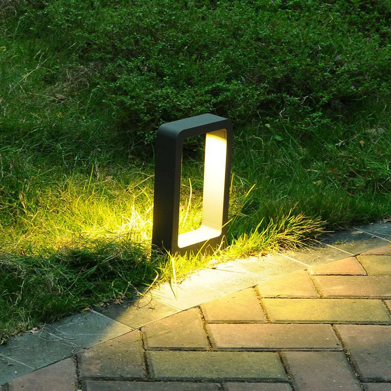 Стиль водонепроницаемый светодиодный садовый светильник современный алюминиевый столб светильник для наружного двора вилла Пейзаж лужайка тумбы светодиодный светильник