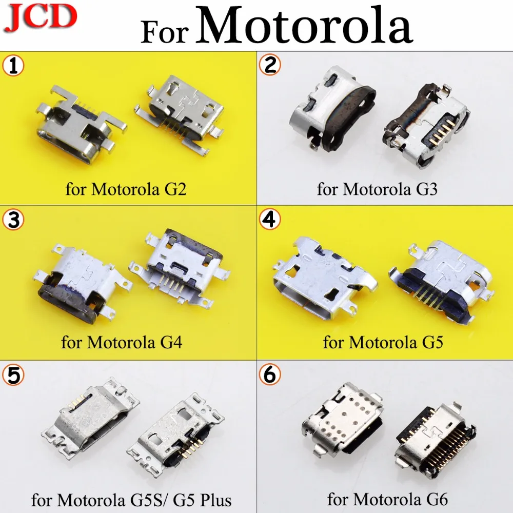 JCD 5 штновый для Motorola G3 G4 G5 G5S G5 плюс G6 Micro usb-коннектор с портом Jack для гнездовой разъем 5-контактный разъем зарядки для Motorola Moto G2 G+ 1