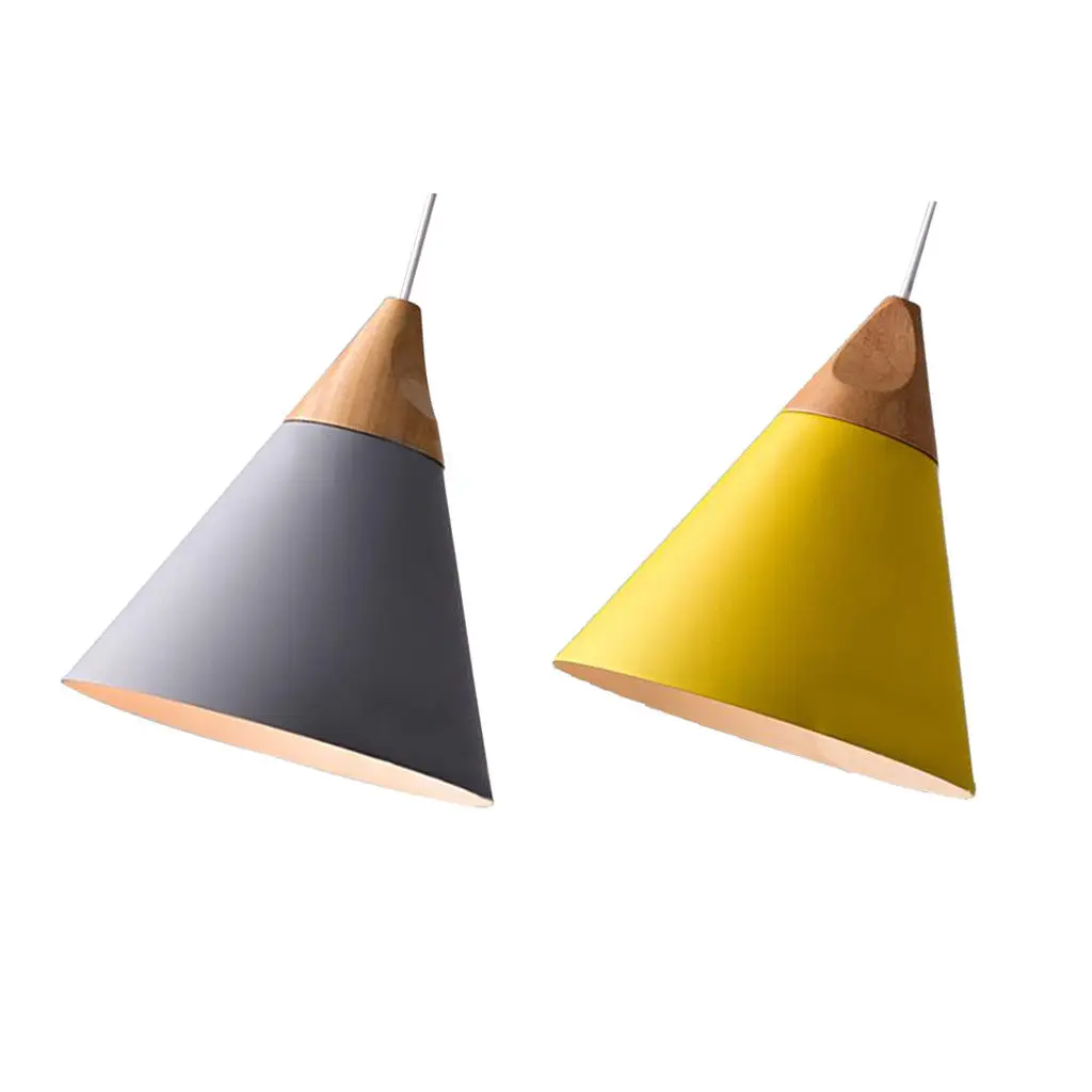 

2x Pendant Lights Wood Aluminum Chandeliers Ceiling Lights Cafe Bar Lamps Modern Led Chandeliers Led Lamp Ceiling Celling Light
