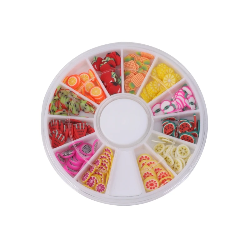 

120Pcs 3D Nail Art Fruit Pattern Manicure Fimo Canes Sticker DIY Decoration Tool