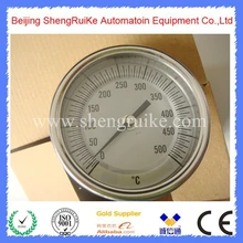 1/2NPT, SS304, набрать 3 дюймов назад биметаллический термометр