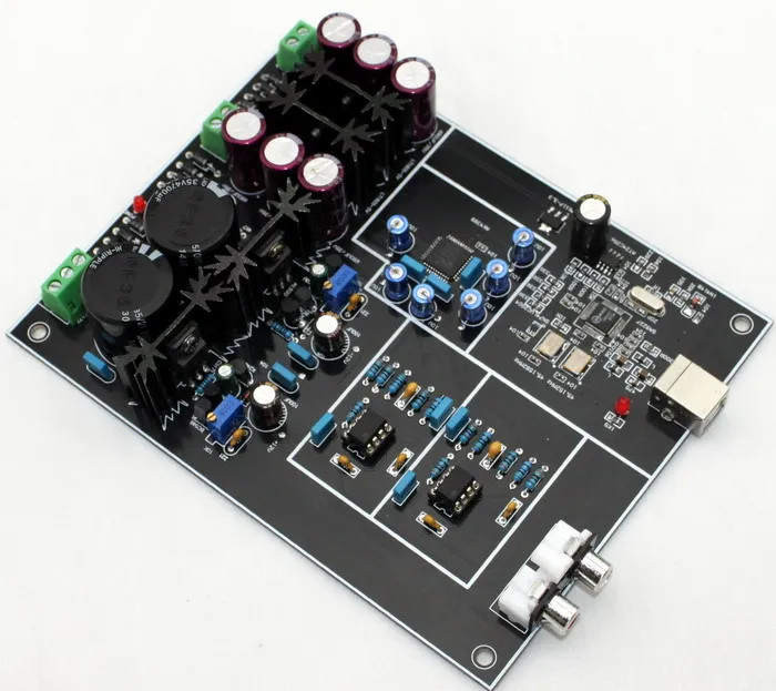 AK4399+ SA9227 ЦАП USB декодер плата SA9227 и ЦАП AK4399. Op amp с помощью NE5534