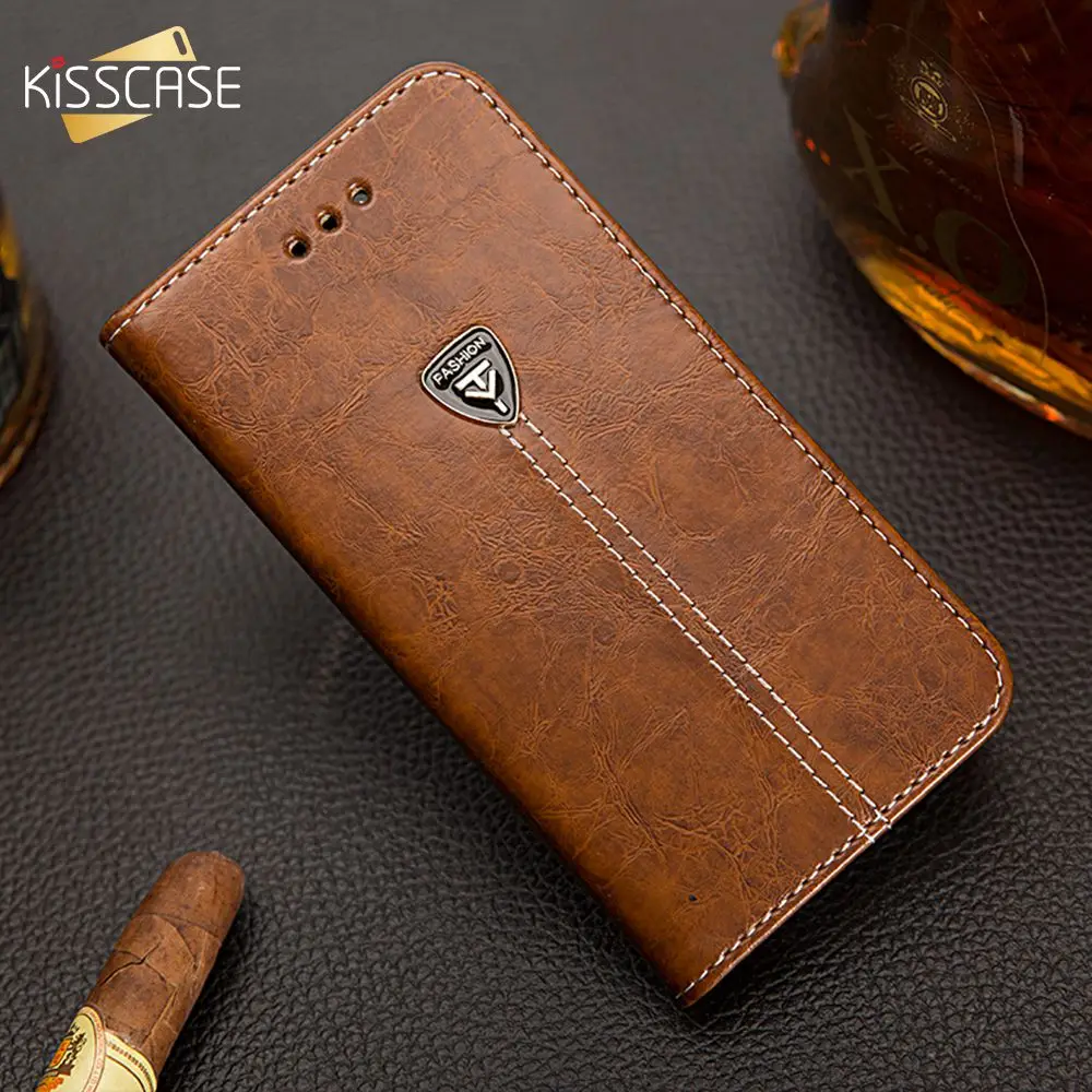 

KISSCASE Card Slot Case For iPhone X XS Max XR 7 8 6S 6 Plus 5S Flip Leather Phone Cases For Samsung Galaxy S9 S8 Plus Note 9 8