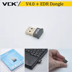 VCK ультра тонкий usb беспроводной мини Bluetooth адаптер CSR 4,0 V4.0 + EDR ключ для ПК ноутбук с системой windows XP 7 8 8,1 10 гарнитура