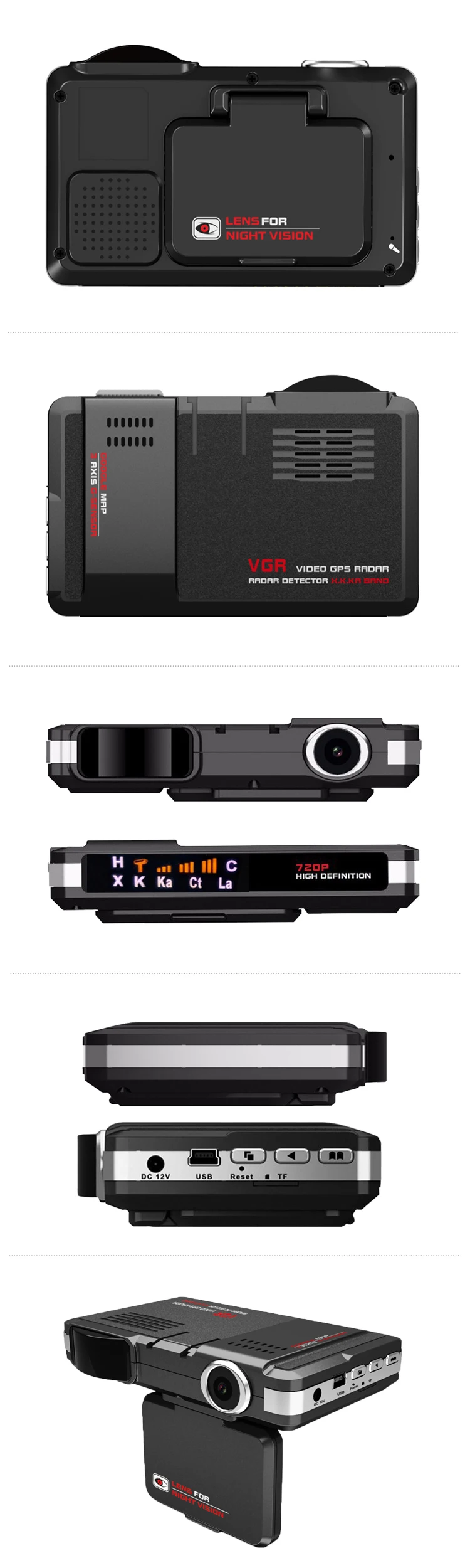 HD car dvr radar detector cam camera (2)