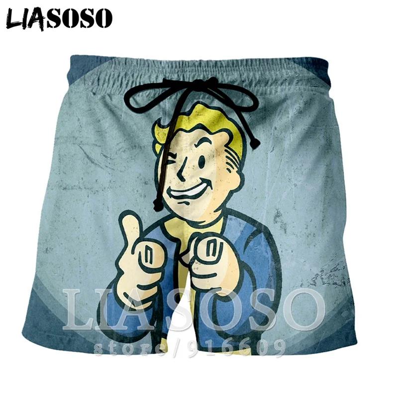 Модные повседневные штаны в стиле панк, аниме, для отдыха, рок, Fallout, 4 игры, для мужчин и женщин, детские спортивные забавные пляжные тренировочные брюки в стиле Харадзюку, шорты, E619