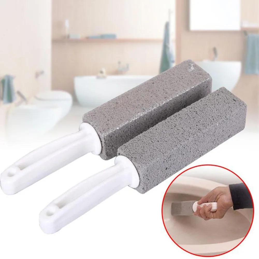 

2Pcs Toilets Brushes Natural Pumice Stone Cleaning Stone Cleaner Brush With Long Handle for Toilets Sinks Bathtubs