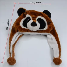 Плюшевый енот, новинка, шапка, костюм животного, шапочка, подарок на день рождения, мягкий плюш