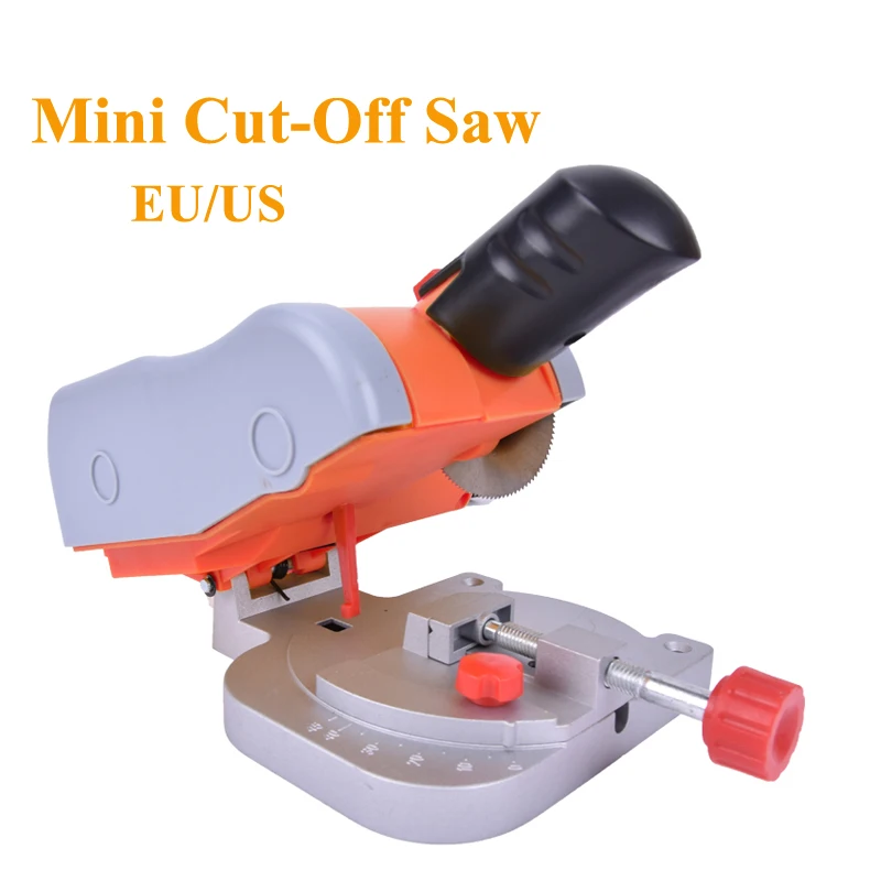 Mini Bench Cut off Saw Steel Blade cutting Metal Wood Plastic Adjust