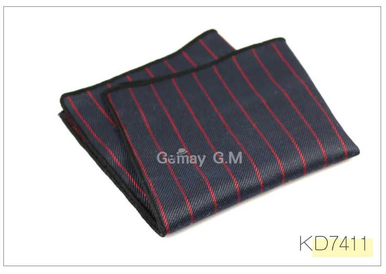 High Quality Cotton Mens Pocket Square Adult Plaid Hankerchief Scarves Vintage Hankies Men's Hanky Square Handkerchiefs - Цвет: KD7411