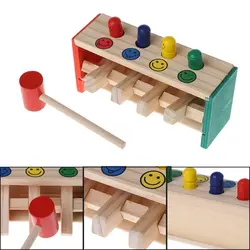 Детские деревянные музыкальные игрушечный молоток образования цвет идентификации игрушка для детей