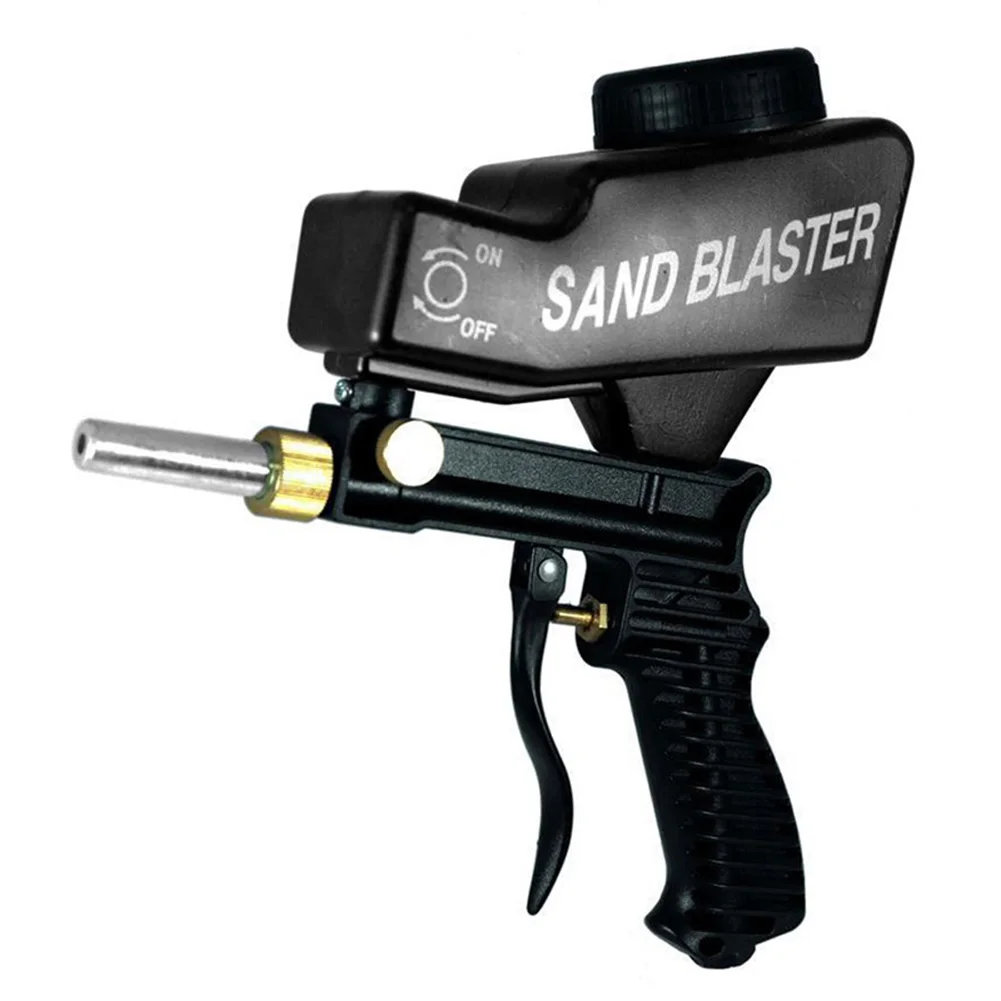 

Gravity Feed Air Sand Blastinggun Rust Paint Oil Removal Portable Tools EDF88