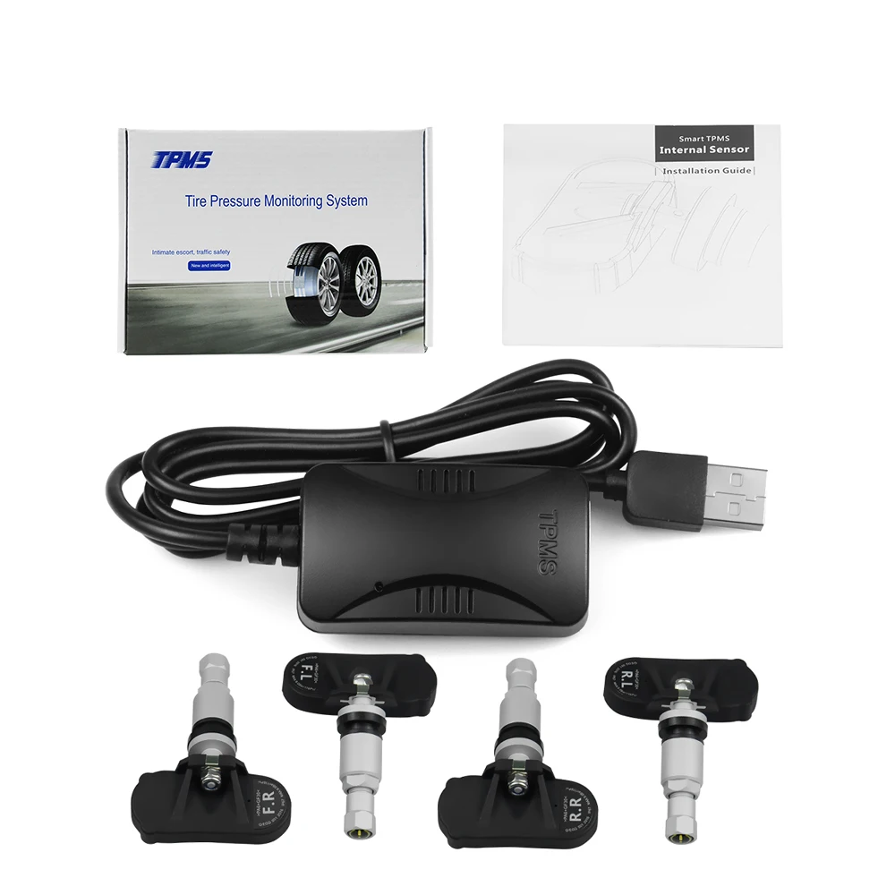 Система TPMS для Android автомобильный DVD система контроля давления в шинах USB датчики давления в шинах Система мониторинга сигнализации