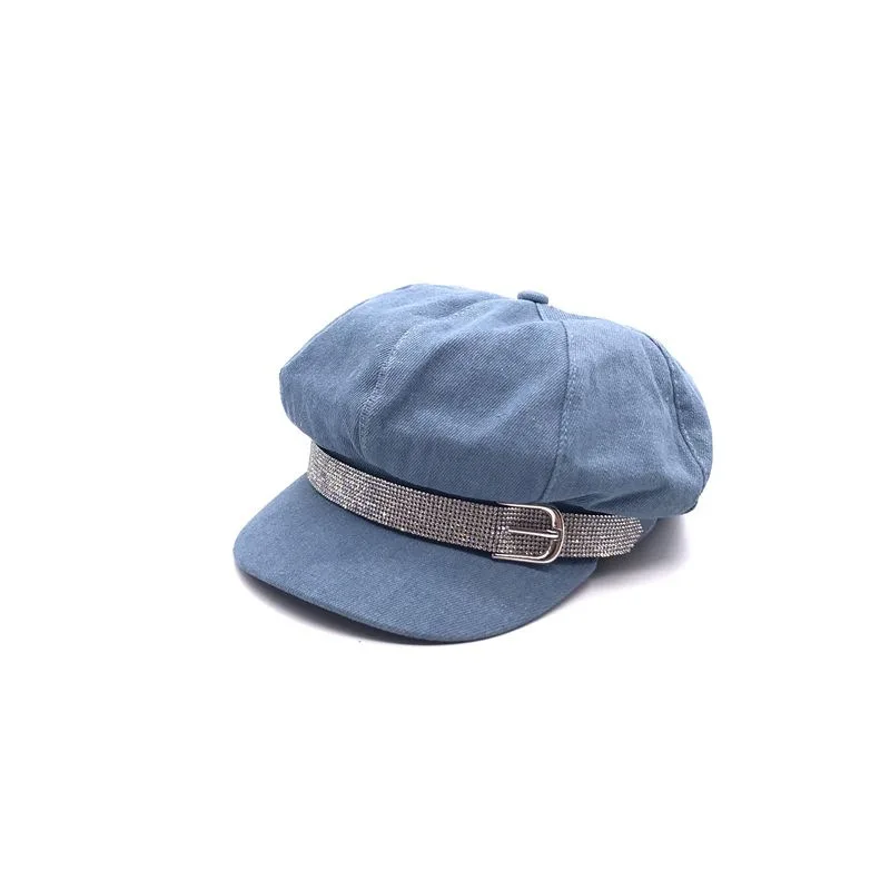 

Unisex Washed Denim Octagonal Cap Newsboy Beret Hat For Women Sun Hat Ladies Summer Spring Retro Flat Caps Driving Hats Berets