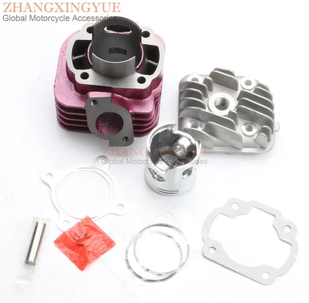 Large cylinder 70cc двухтактный большой диаметр комплект с катушкой CDI карбюратор пружинный воздушный фильтр для YAMAHA JOG 50cc 1P40QMB 47 мм/10 мм - Цвет: Large cylinder